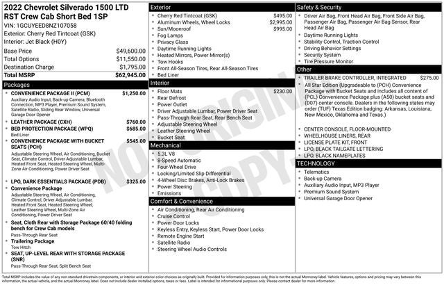 2022 Chevrolet Silverado 1500 LTD RST
