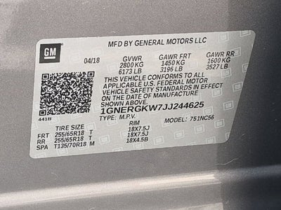 2018 Chevrolet Traverse LT Cloth w/1LT