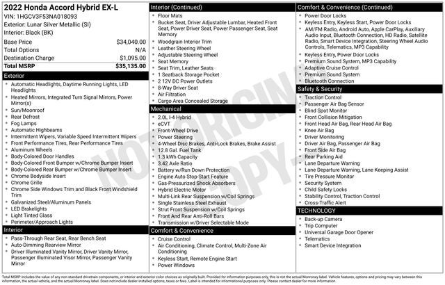 2022 Honda Accord EX-L