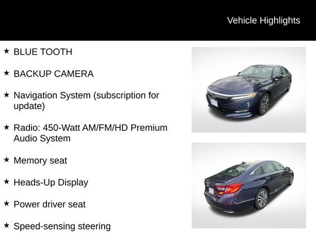 2018 Honda Accord Hybrid Touring