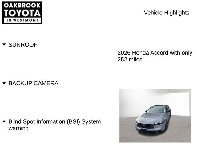 2026 Honda Accord SE