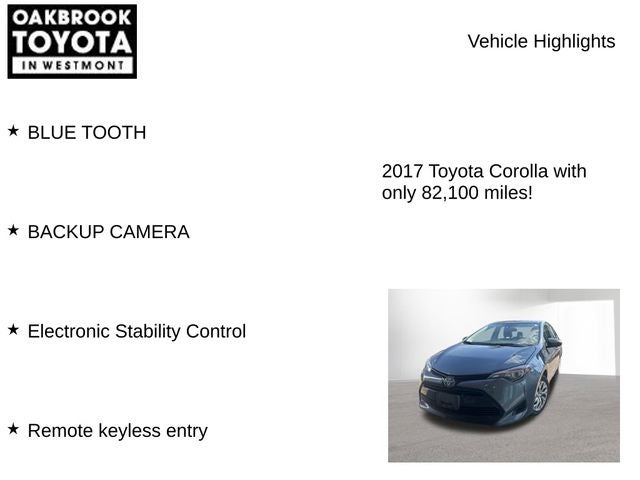 2017 Toyota Corolla LE