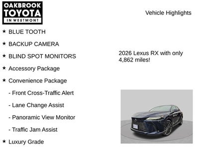 2026 Lexus RX 350 Luxury