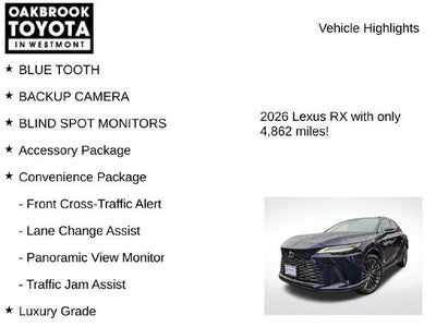 2026 Lexus RX 350 Luxury