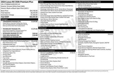 2024 Lexus RX 350h Premium Plus