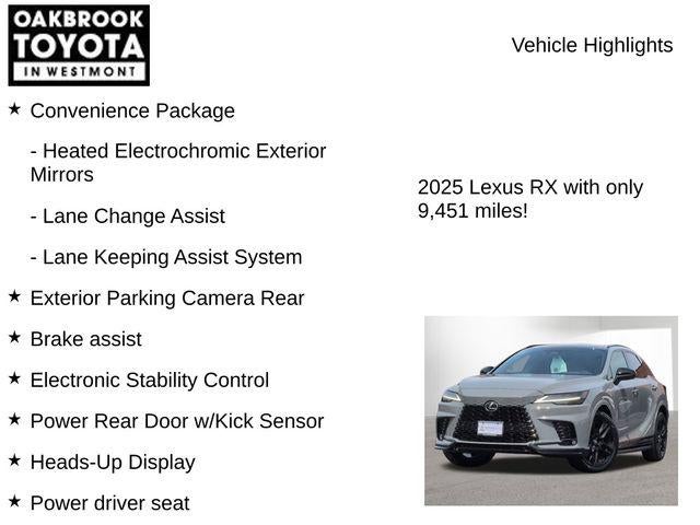 2025 Lexus RX 500h F SPORT 500h F SPORT Performance