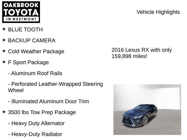2016 Lexus RX 350 F Sport