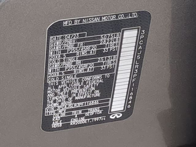 2023 INFINITI QX55 SENSORY