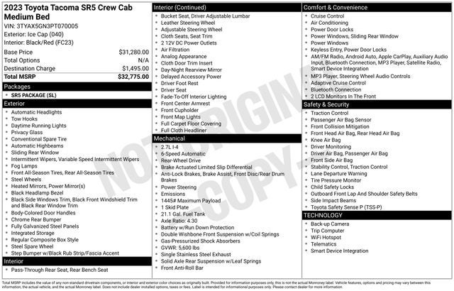 2023 Toyota TACOMA SR5 SR5