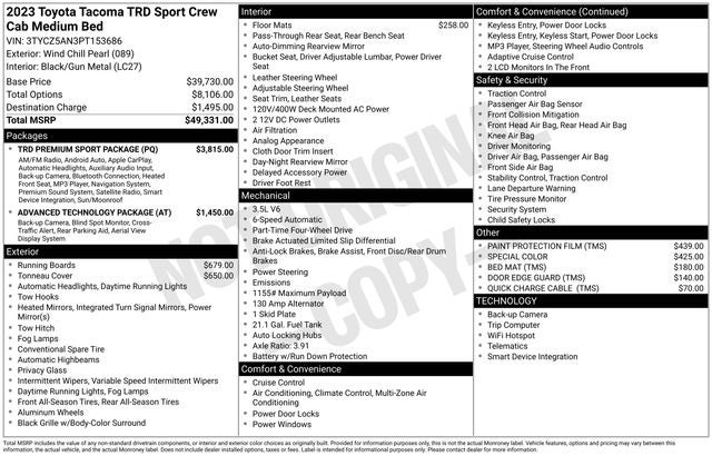 2023 Toyota Tacoma TRD Sport V6