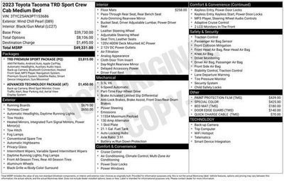 2023 Toyota TACOMA TRD SPORT TRD Sport V6