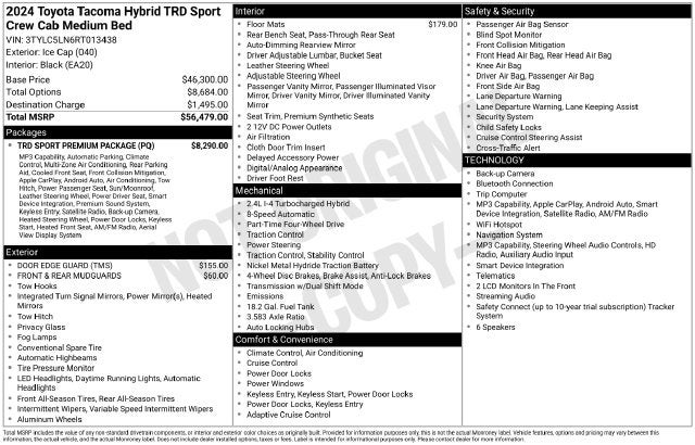 2024 Toyota Tacoma i-FORCE MAX TRD Sport