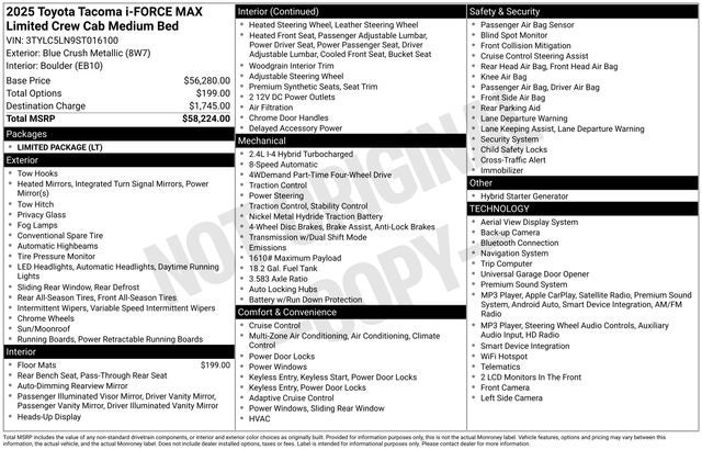 2025 Toyota Tacoma i-FORCE MAX Limited
