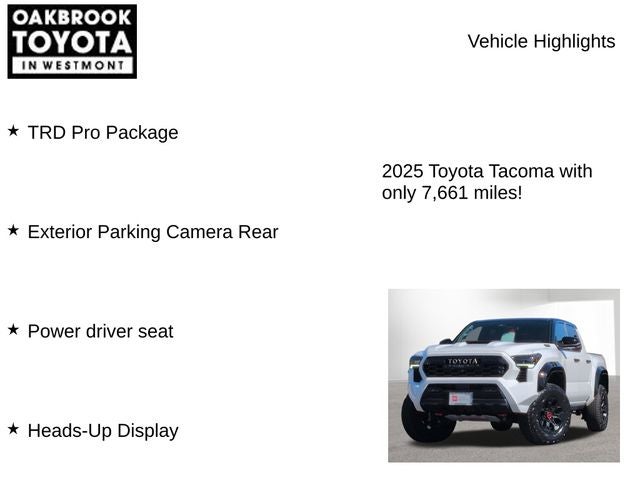 2025 Toyota TACOMA TRD PRO TRD Pro