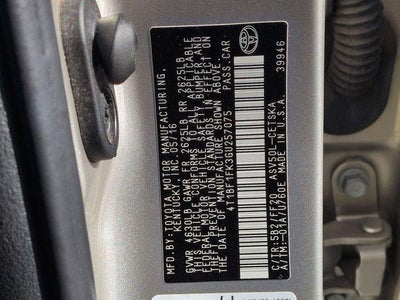 2016 Toyota CAMRY SE