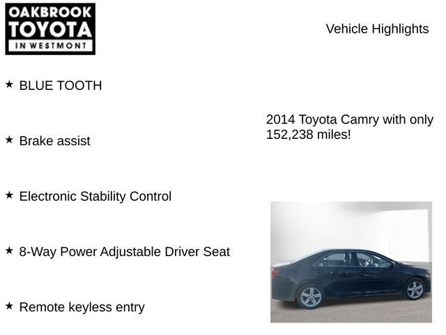 2014 Toyota CAMRY SE