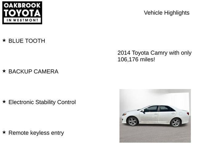 2014 Toyota CAMRY SE 2014.5