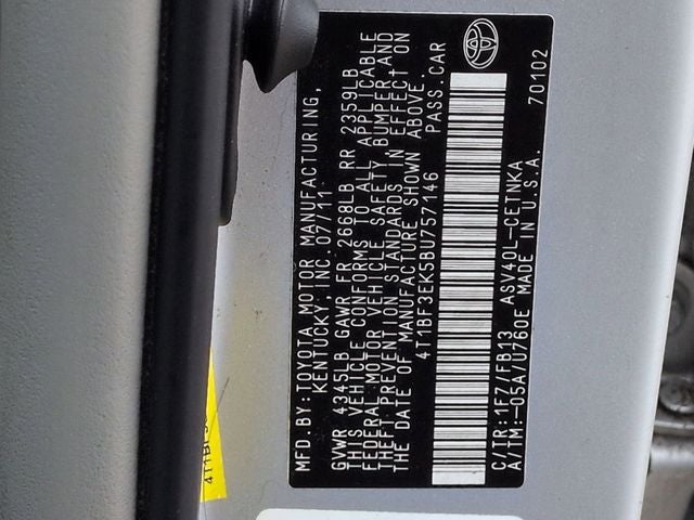 2011 Toyota CAMRY LE