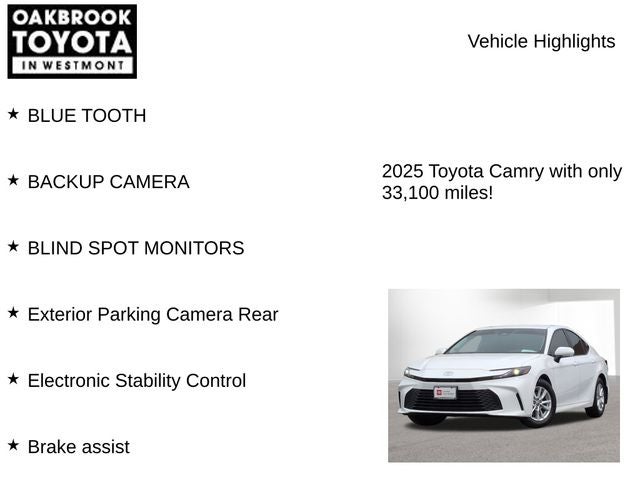 2025 Toyota CAMRY LE