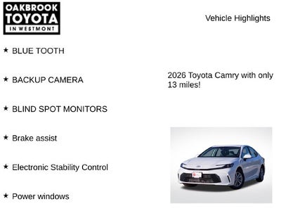 2026 Toyota Camry LE