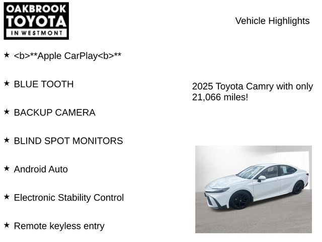 2025 Toyota Camry SE