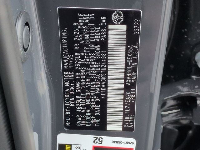 2026 Toyota CAMRY SE