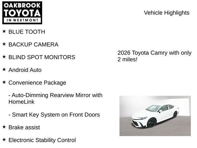 2026 Toyota CAMRY SE