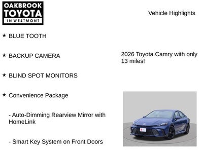 2026 Toyota Camry SE