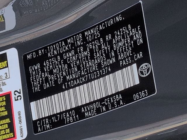 2026 Toyota CAMRY SE