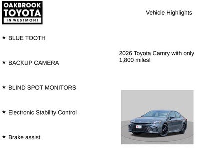 2026 Toyota Camry SE
