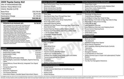 2025 Toyota CAMRY XLE