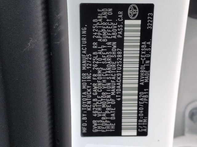 2026 Toyota CAMRY SE