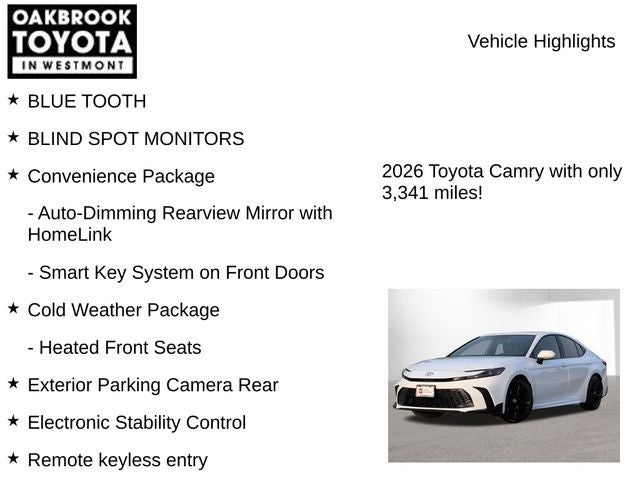 2026 Toyota CAMRY SE
