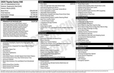2025 Toyota CAMRY XSE