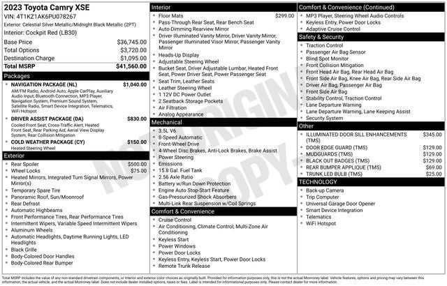 2023 Toyota CAMRY XSE V6