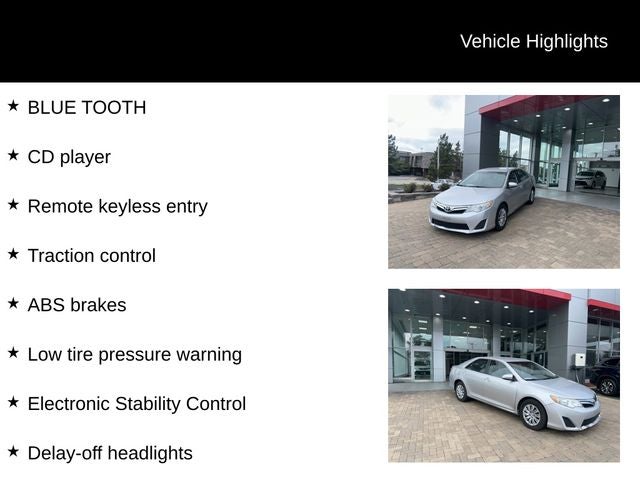 2012 Toyota CAMRY LE