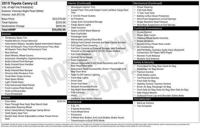 2015 Toyota Camry XLE