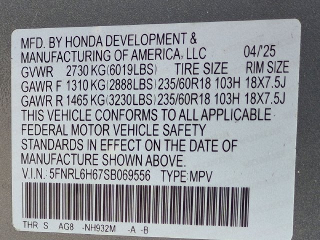 2025 Honda Odyssey EX-L