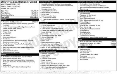 2026 Toyota GRAND HIGHLANDER Limited