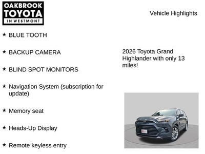 2026 Toyota Grand Highlander Platinum