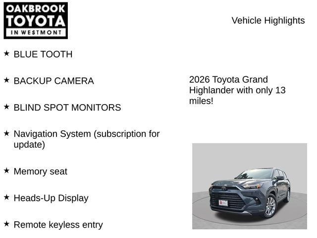 2026 Toyota Grand Highlander Platinum