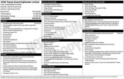 2026 Toyota Grand Highlander Limited