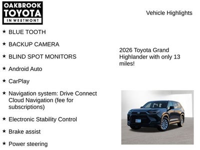 2026 Toyota GRAND HIGHLANDER HEV XLE