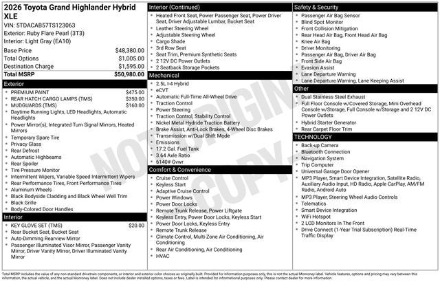 2026 Toyota Grand Highlander Hybrid XLE