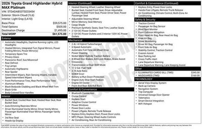 2026 Toyota GRAND HIGHLANDER HEV MAX Platinum