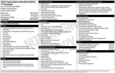 2025 Toyota Sienna Woodland Edition 7 Passenger