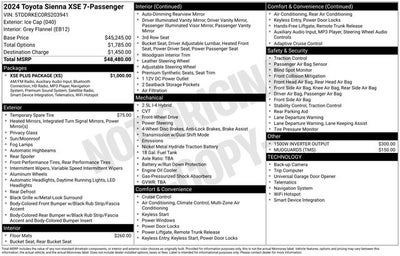 2024 Toyota Sienna XSE 7 Passenger