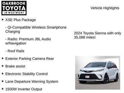 2024 Toyota SIENNA XSE XSE 7 Passenger