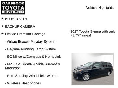 2017 Toyota SIENNA LTD PREM Limited Premium 7 Passenger