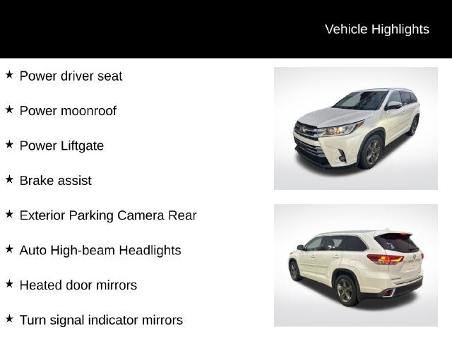 2018 Toyota Highlander Limited Platinum